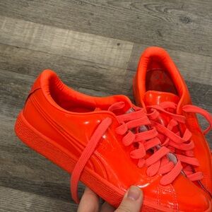 Puma Women's Sneakers in Bright Orange